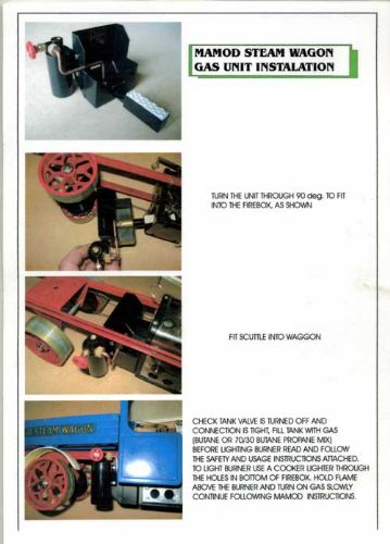 Bix 012 Gas Burner conversion set to fit the Mamod Steam Wagon